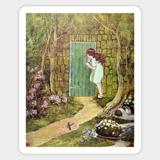 The Little Green Door - Ida Rentoul Outhwaite Sticker